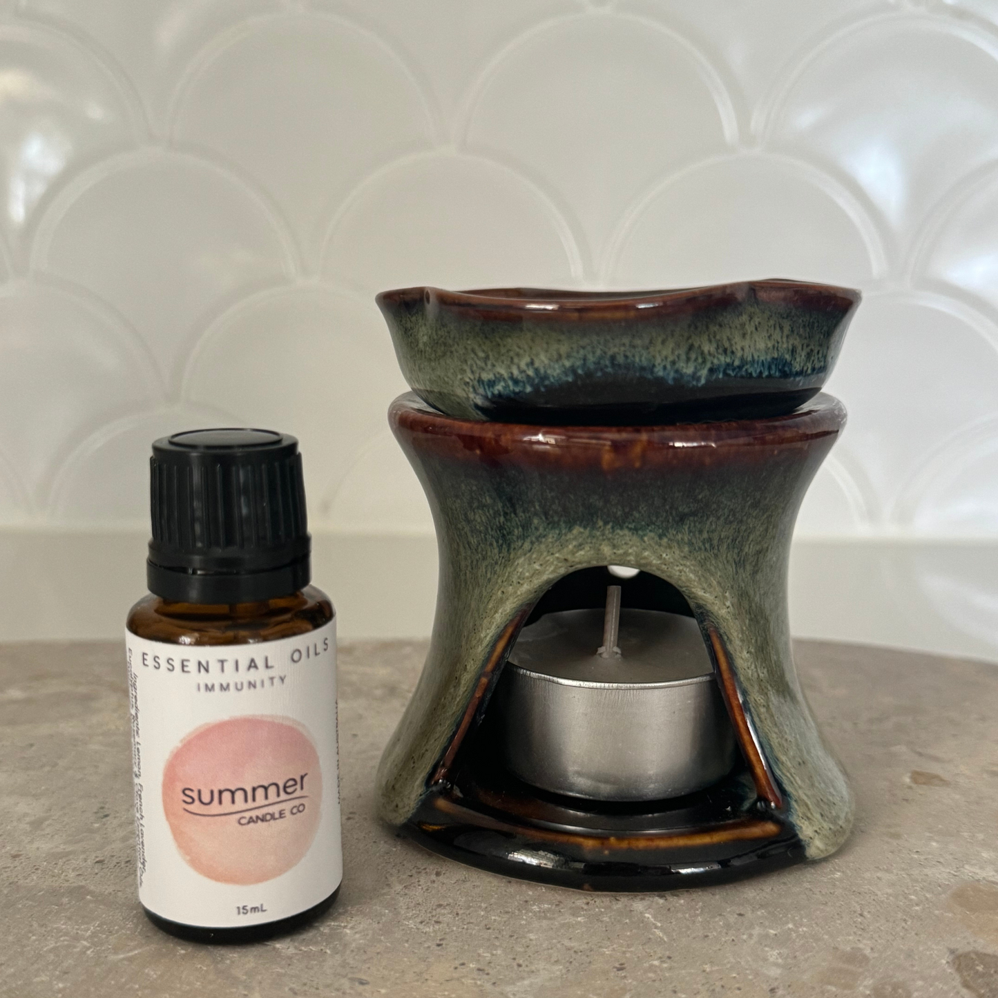 Essential Oil Ceramic Burner - Handmade