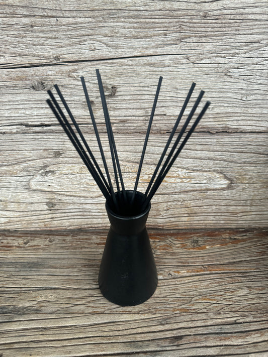 Black Ceramic Reed Diffuser – Minimalist Home Fragrance with Custom Scent Options