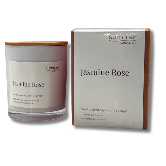 Jasmine Rose Soy Wax Candle and Gift Box
