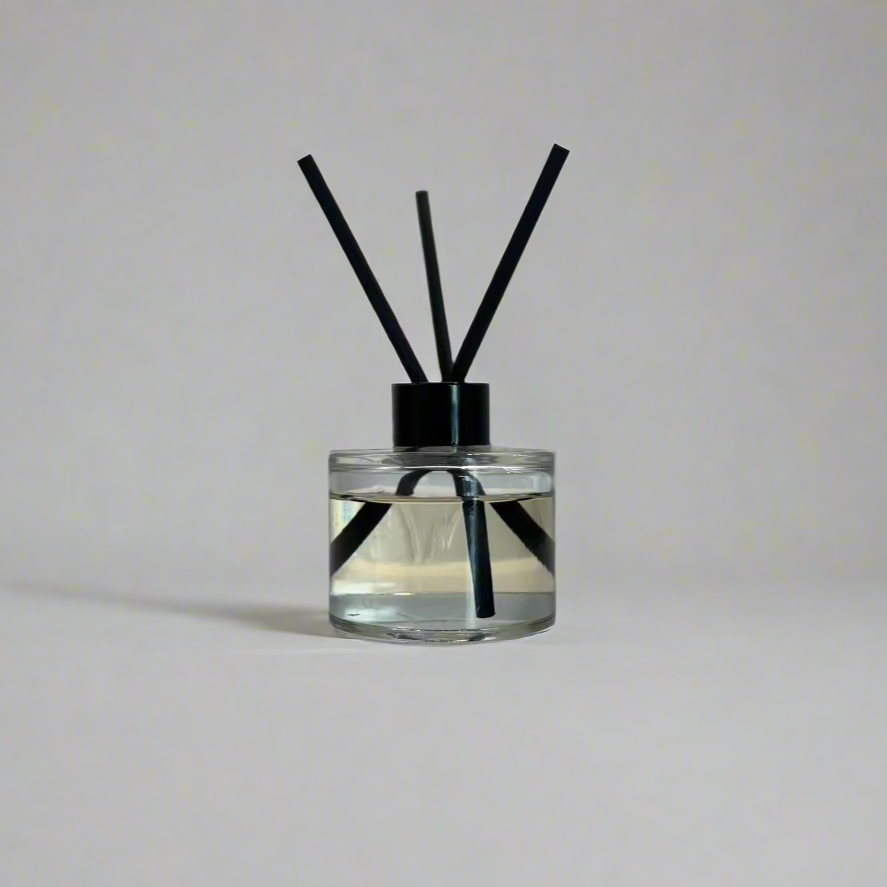 Reed Diffuser - Round - 120ml with black collar and reeds