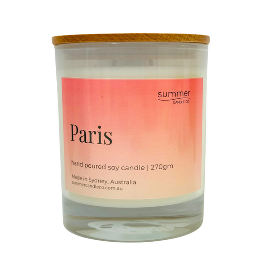 Lovely Hand Poured Soy Candle 270gram Fragrance of Paris