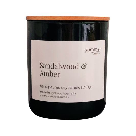Sandalwood & Amber Soy Wax Candle