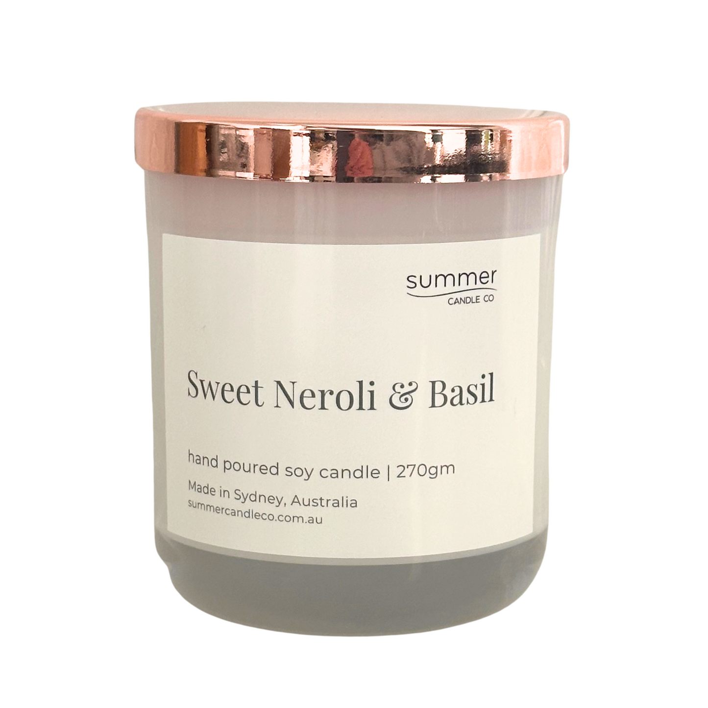 Sweet Neroli & Basil Soy Wax Candle