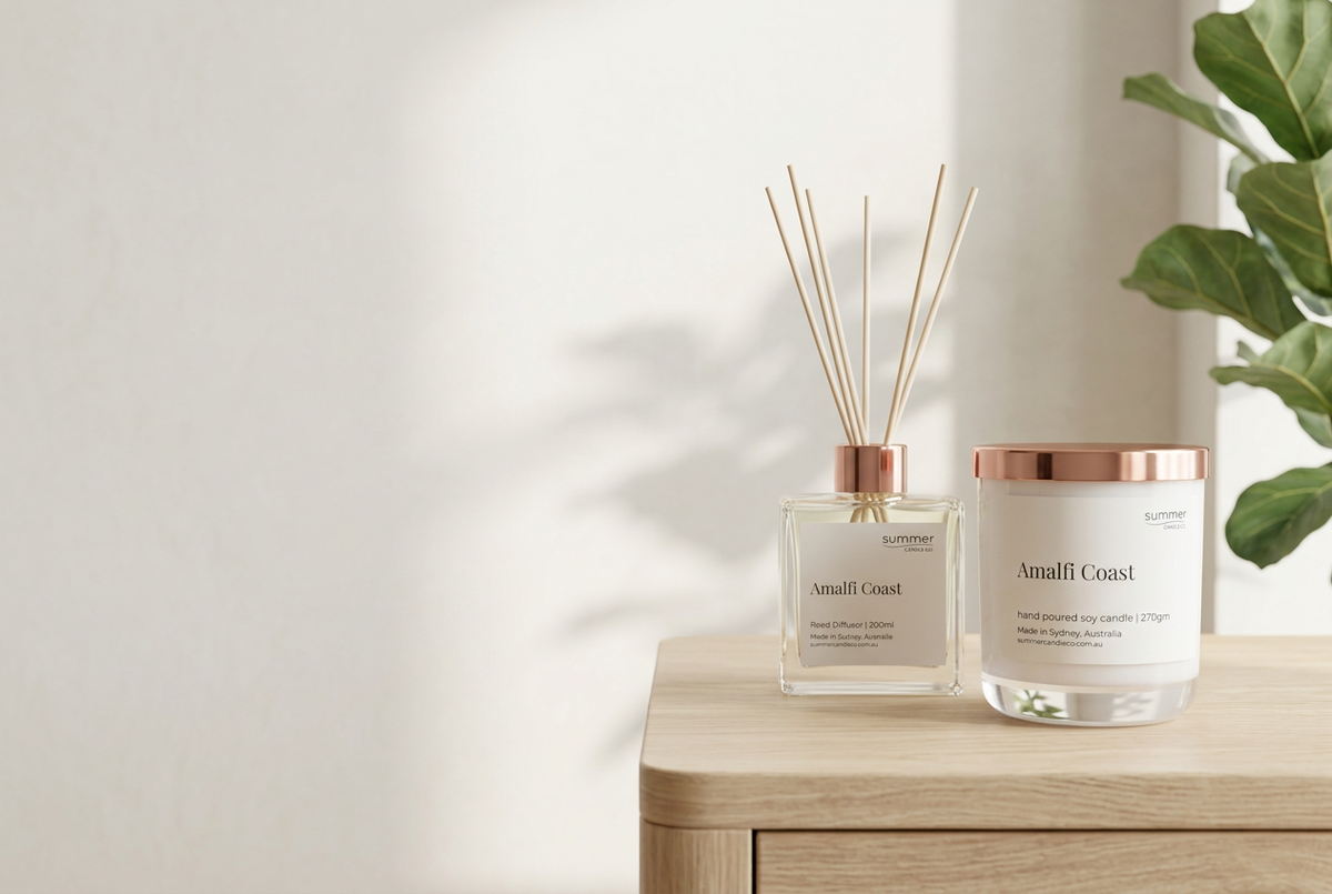 Summer Candle Co quiet-corner homepage banner concept